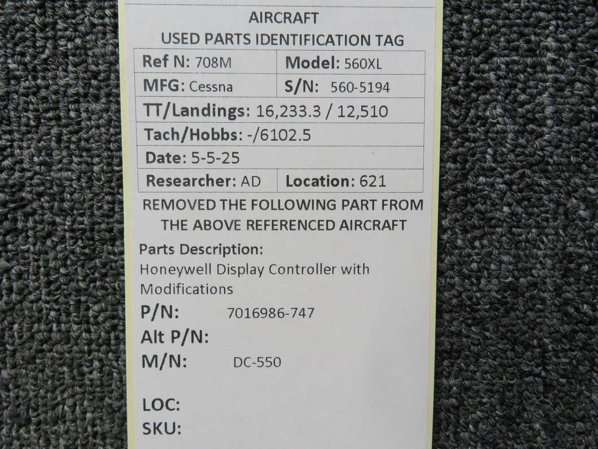 Honeywell 7016986-747 Honeywell DC-550 Display Controller with Modifications