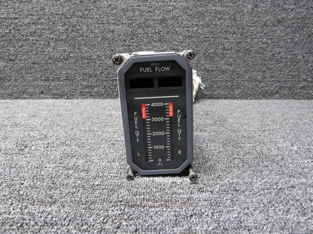 Ametek 10638N01M01 (Alt: 9912497-3) Ametek Dual Fuel Flow & Quantity Indicator w Mount