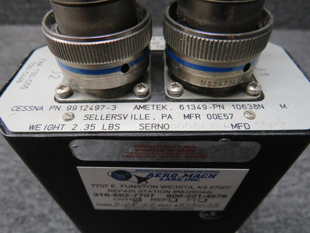 Ametek 10638N01M01 (Alt: 9912497-3) Ametek Dual Fuel Flow & Quantity Indicator w Mount