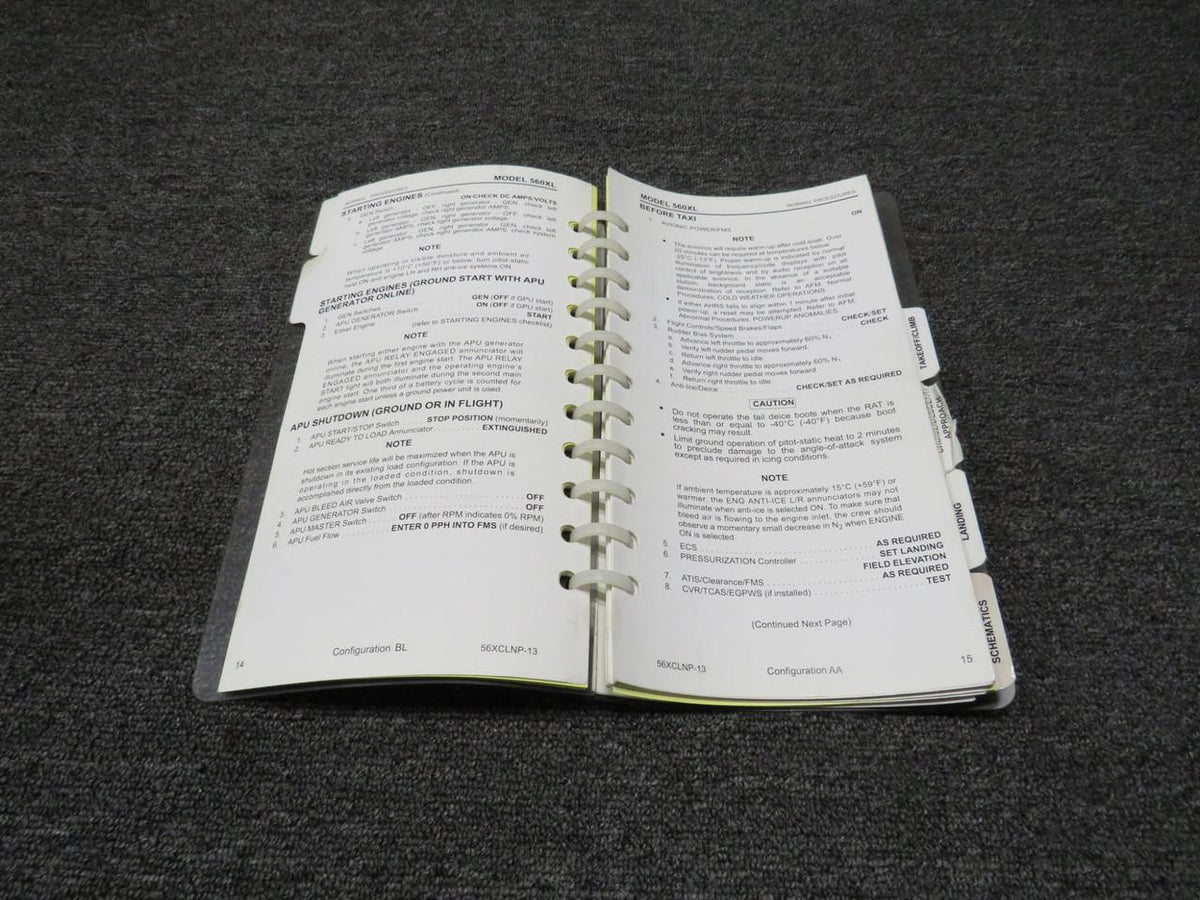textron 56XCLNP-13A Textron 2016 Normal Procedures Pilots Checklist