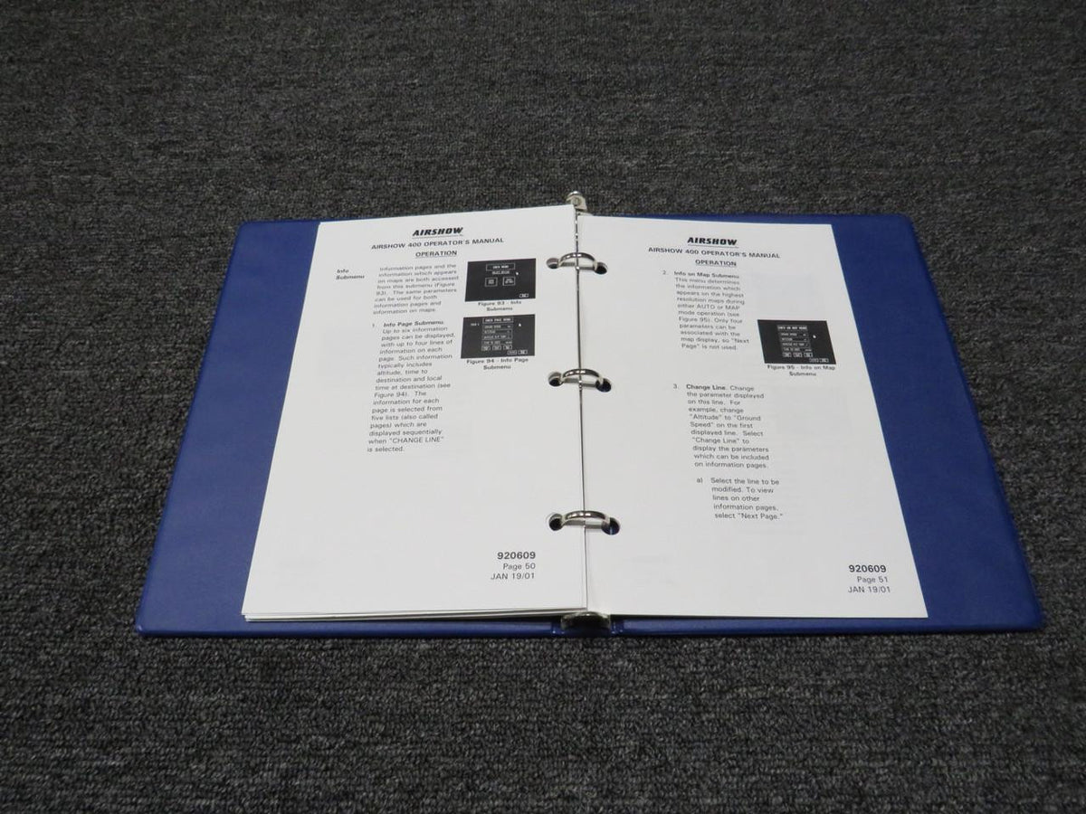 Airshow 920609 Airshow 2001 Airshow 400 Operators Manual