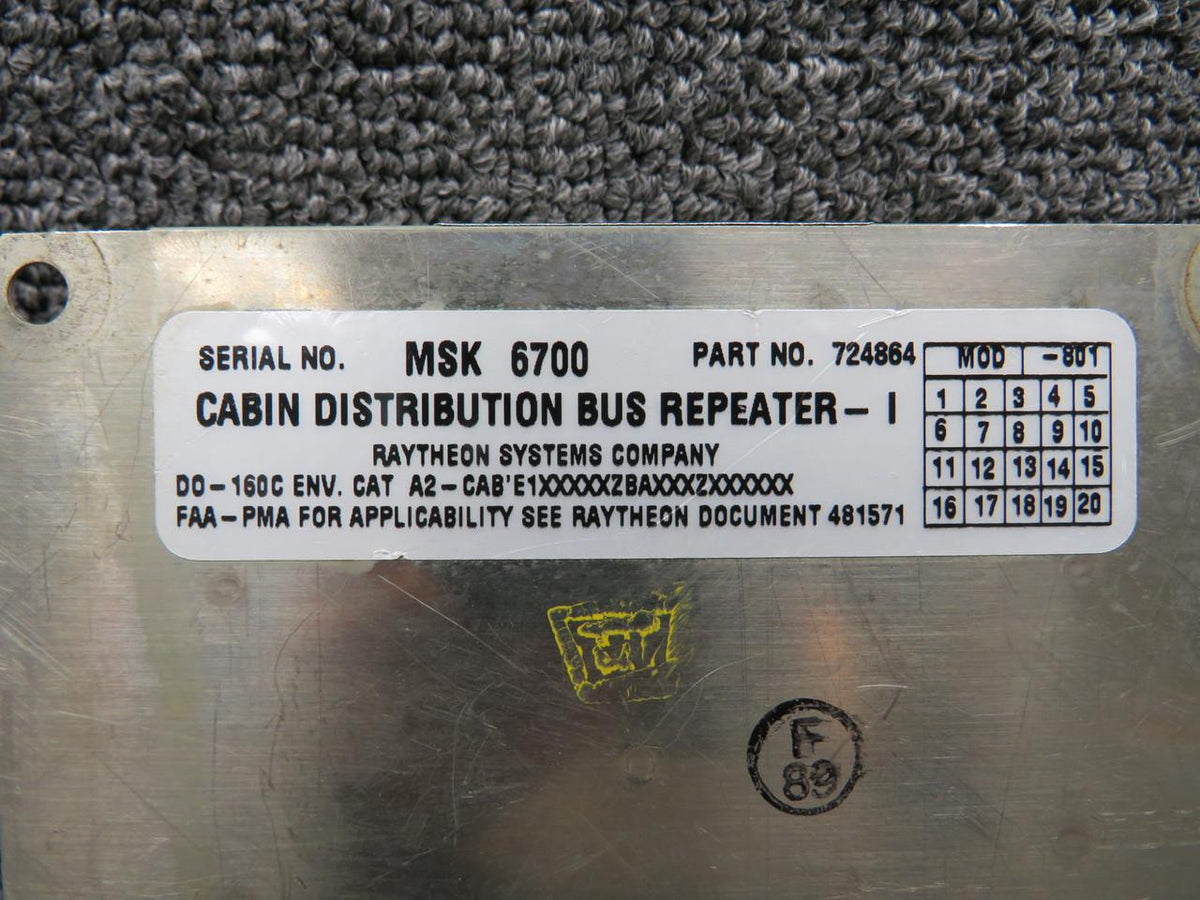 Raytheon 724864-801 Raytheon Cabin Distribution Bus Repeater-1 with Modifications