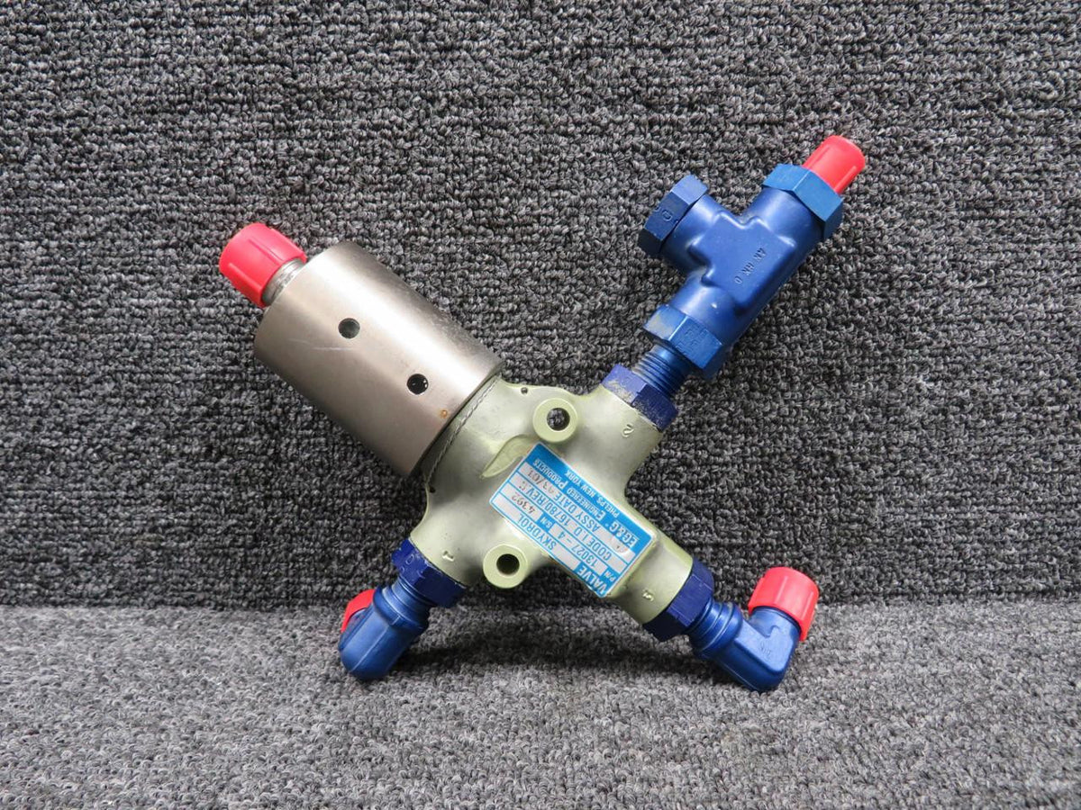 EG&G 13027-4 (Alt: 16780) EG&G Skydrol Valve Assembly with T Fitting REV. H