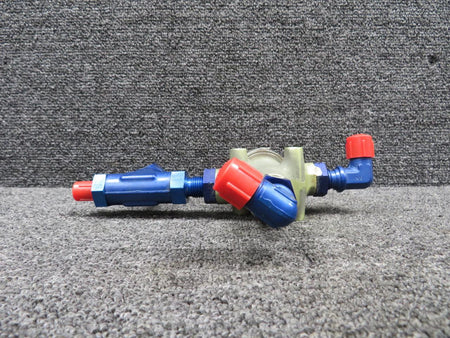 EG&G 13027-4 (Alt: 16780) EG&G Skydrol Valve Assembly with T Fitting REV. H