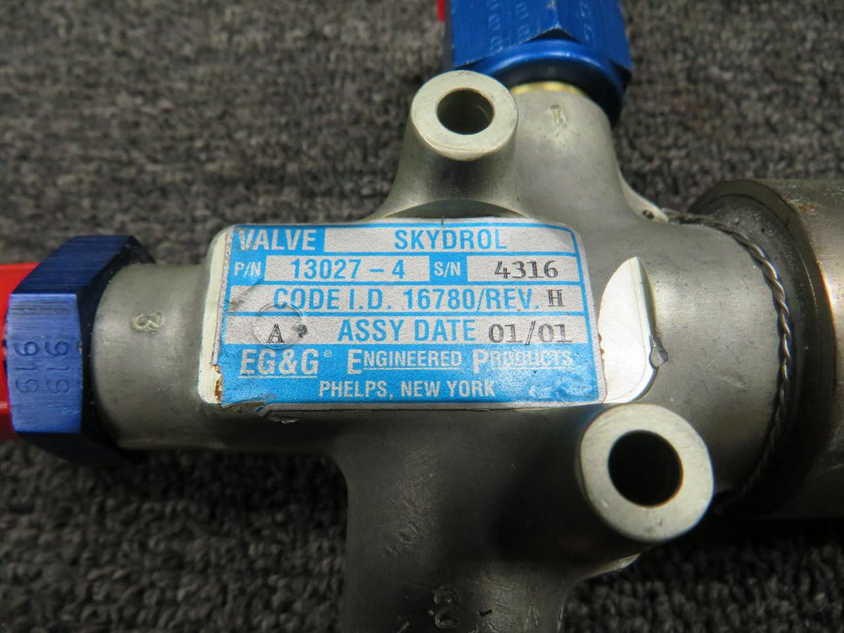 EG&G 13027-4 (Alt: 16780) EG&G Skydrol Valve Assembly REV. H