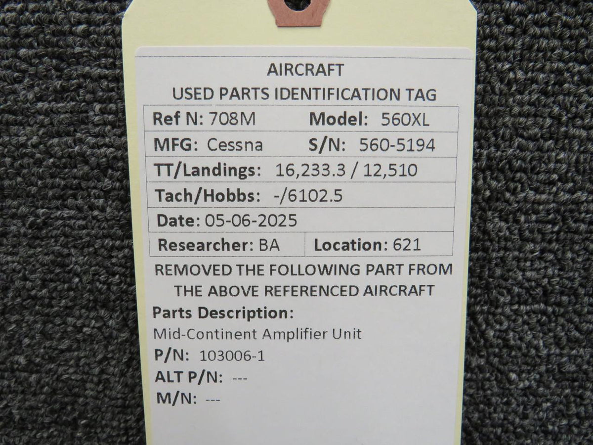Mid-Continent 103006-1 Mid-Continent Amplifier Unit
