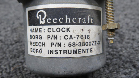 Borg Instruments CA-7618 (Alt: 58-380077-3) Borg Electric Clock Indicator