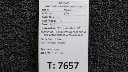 VDO 190037002 (Alt: 11321C-24) VDO Ammeter Indicator
