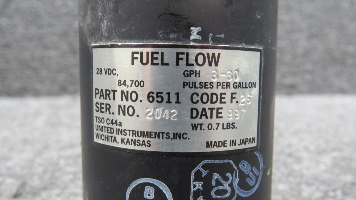 United Instruments 6511 United Instruments Fuel Flow Indicator (Code: F.26, Volts: 28)