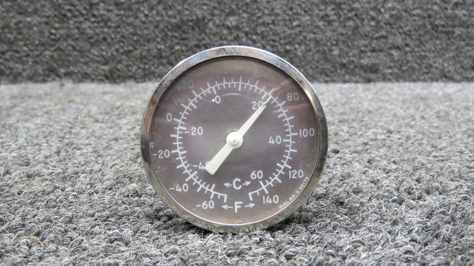 5-62179 (Alt: C668507-0101) Outside Air Temperature Indicator (Silver Face)