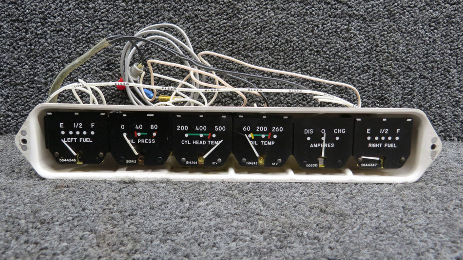 35-324401-5 Beechcraft Instrument Gauge Cluster with Switch (No Cover)