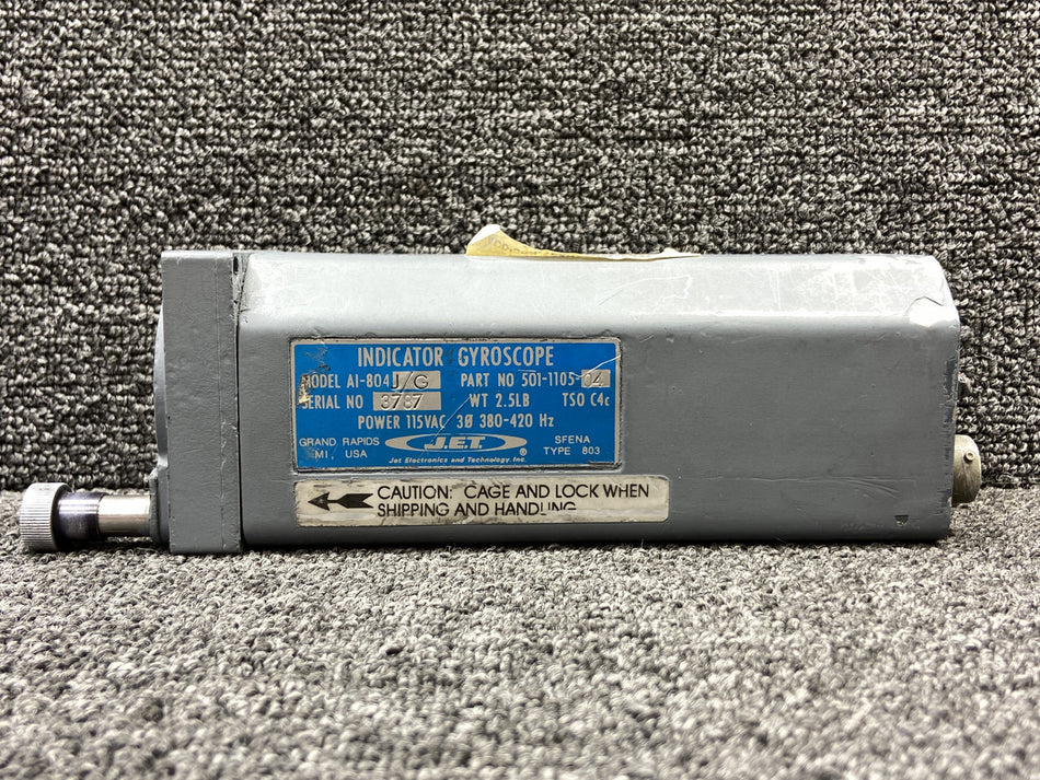 501-1105-04 JET AI-804J,G Attitude Gyroscope Indicator (115 VAC, No Connector)