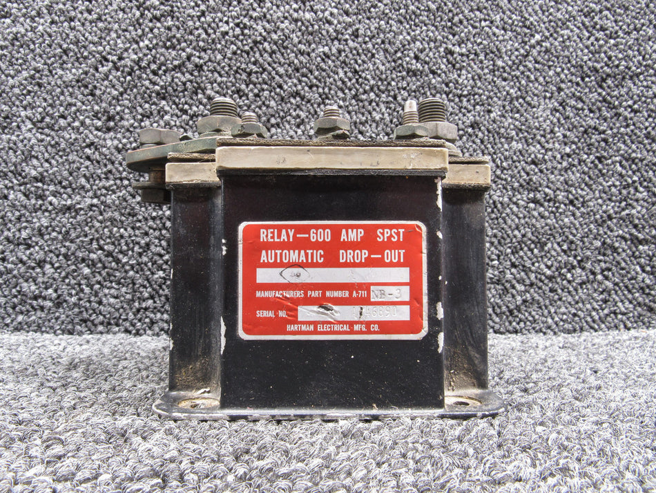 A-711NB-3 Hartman Electrical Automatic Drop-Out Relay Amps: 600