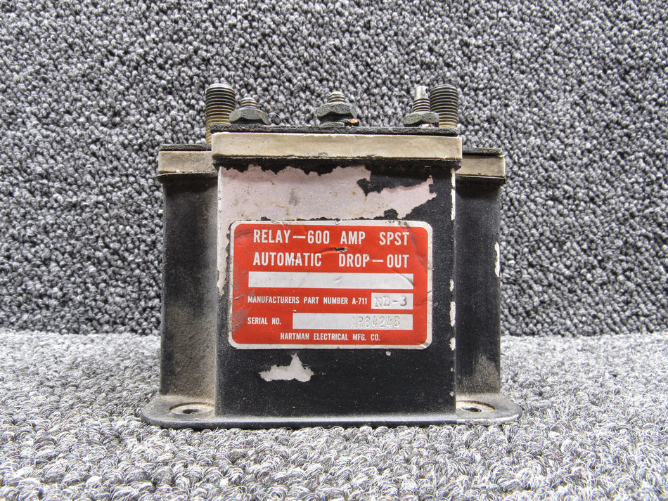 A-711NB-3 Hartman Electrical Automatic Drop-Out Relay Amps: 600 (Peeling Paint)