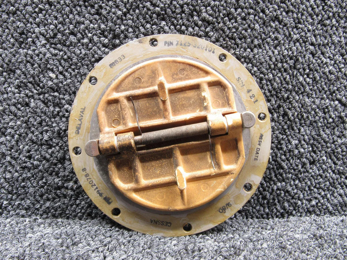 Cessna 7125-320101 tailcone air distribution system check valve, part number 9912078-8. Durable metal construction.