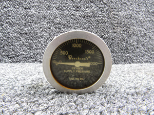 800322 Beechcraft Oxygen Supply Pressure Indicator with Bracket (Cracked Face)