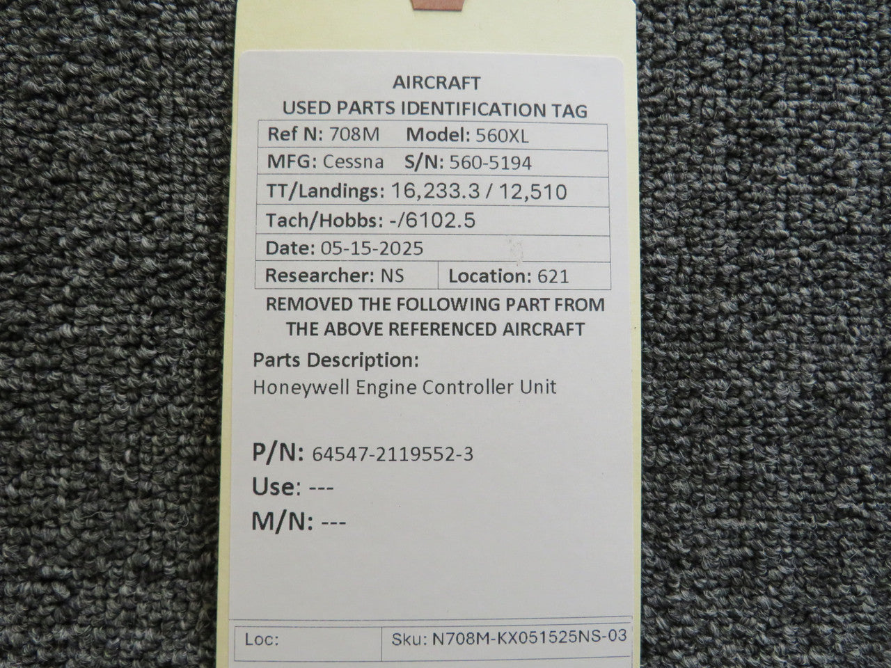 MMSCページ 64547-2119552-3 Honeywell Engine Controller Unit – BAS Part Sales