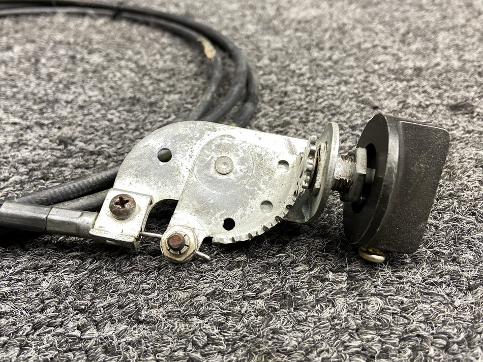5117239-61, 1520B Cessna Heat Exchanger Control Cable w Adjust Knob (111.25”)