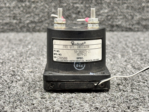 MD79-21 (Alt: 58-380075-21) Mid-Continent Fuel Guage Indicator (Lighted)