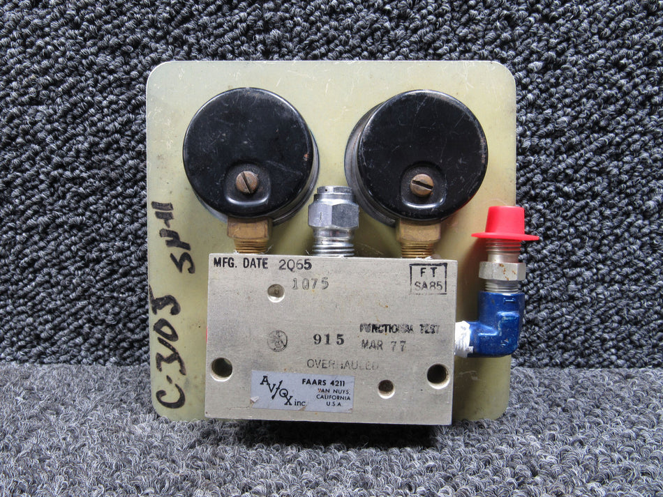 Scott President Oxygen Pressure Dial with Indicator (Missing Lens, Blue)