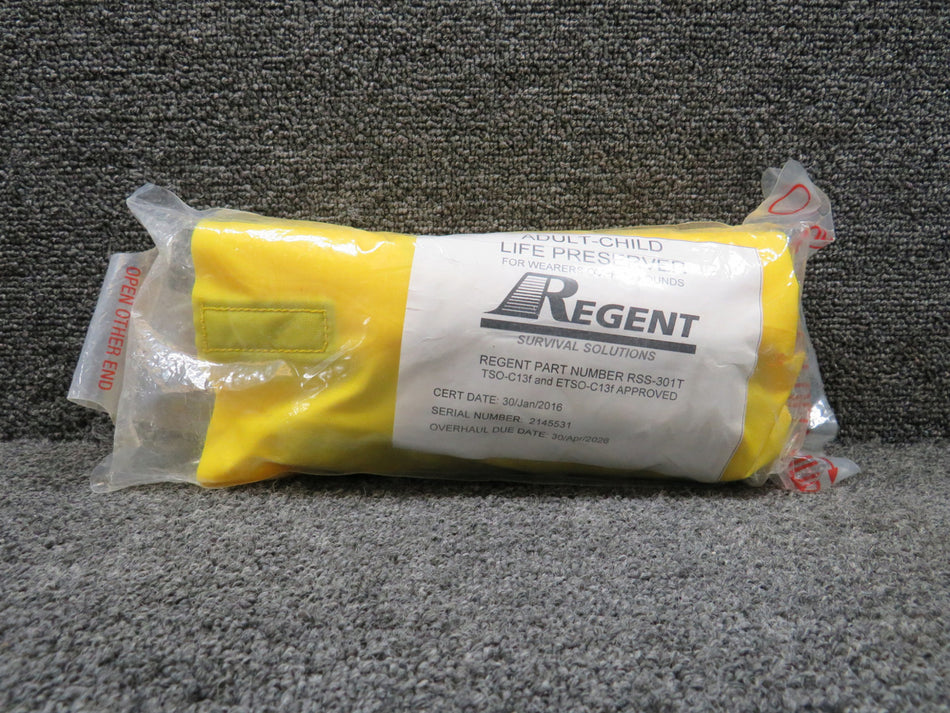 RSS-301T (Alt: P01074-207) Regent Adult-Child Life Preserver