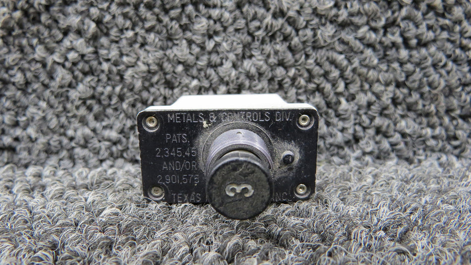 7271-8-3 Klixon Push Breaker Switch Unit (Amps: 3)