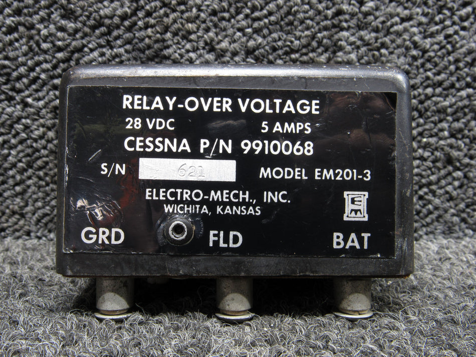 9910068 Electro-Mech EM201-3 Overvoltage Relay (28V, 5A)