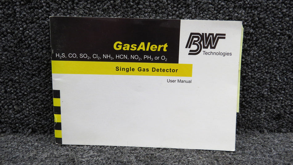 D1272-4 (Alt: BW100027-01-00) BW Technologies GasAlert User Manual (2003)