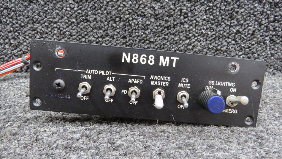 Cessna 337G Autopilot & Lighting Switch Panel Assembly