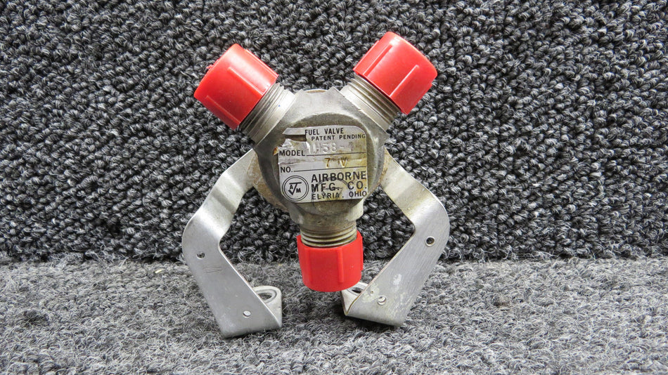 C291505-0102 Cessna 337G Airborne 1H38-4 Fuel Valve Assembly with Brackets
