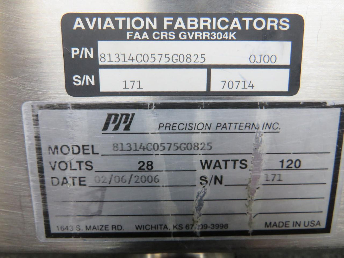 Precision 81314C0575G0825 Precision Pattern Heated Tank 28V
