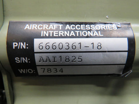 Aircraft Accessories 6660361-18 Aircraft Accessories Aileron Trim Tab Actuator Assembly