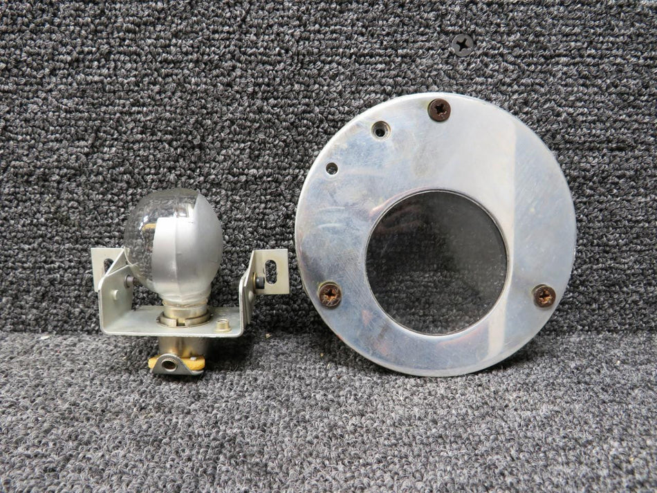 Cessna Citation 31-2345-1, A7079B-24 Wing Inspection Lens Retainer with Bulb LH