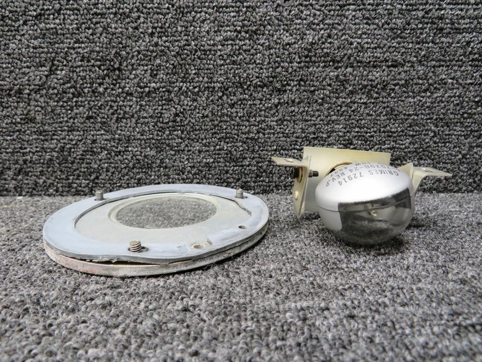 Cessna Citation 31-2345-2, A7079B-24 Wing Inspection Lens Retainer with Bulb RH