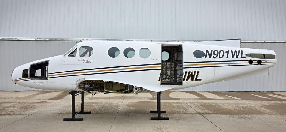 Beechcraft Parts Beech King Air B90 Fuselage with Bill of Sale, Airworthiness, Data Tag, and Logs