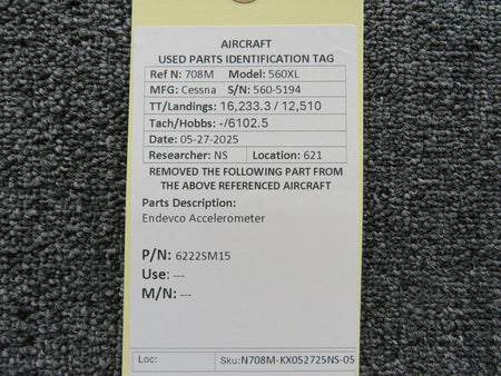Endevco 6222SM15 Endevco Accelerometer
