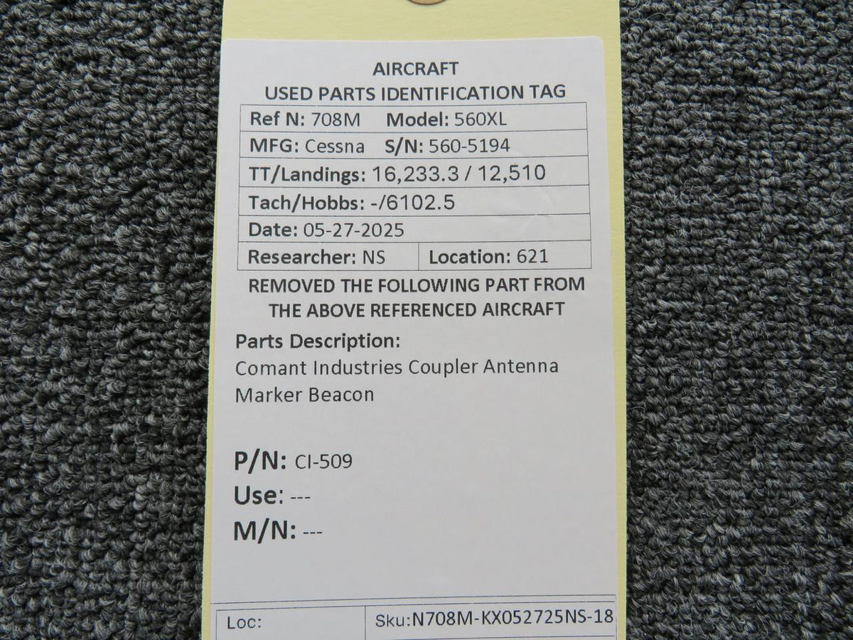 Comant Industries CI-509 Comant Industries Inc. Coupler Antenna Marker Beacon