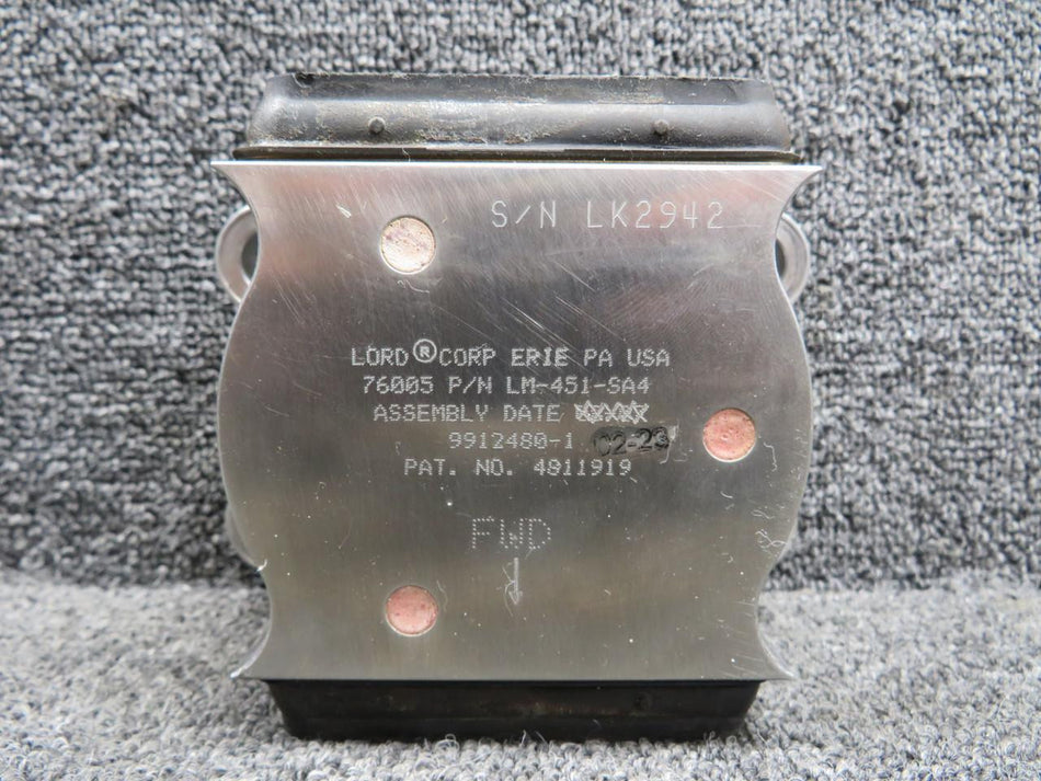 Lord LM-451-SA4 (Alt: 9912480-1) Lord 76005 Forward Engine Isolator Mount RH