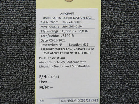 Aircell P12344 Aircell Remote Wifi Antenna with Mounting Bracket and Modification