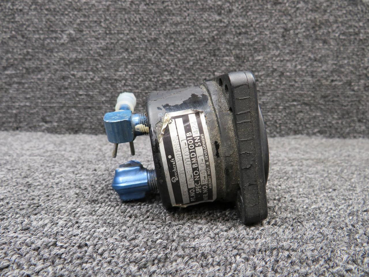 Beechcraft Parts B-410-1 (Alt: 50-380105-1) Beechcraft Pneumatic Pressure Gauge (Cloudy Screen)