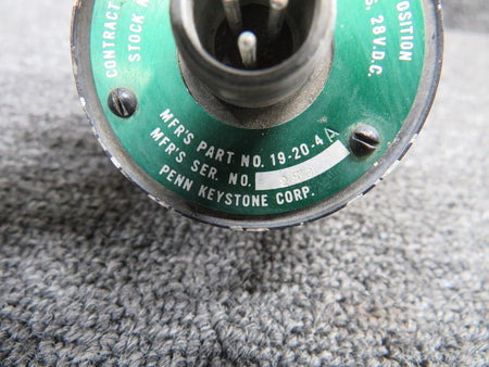 Penn Keystone 19-20-4A (Alt: 50-380028) Penn Keystone Wing Flaps Position Indicator (28V)