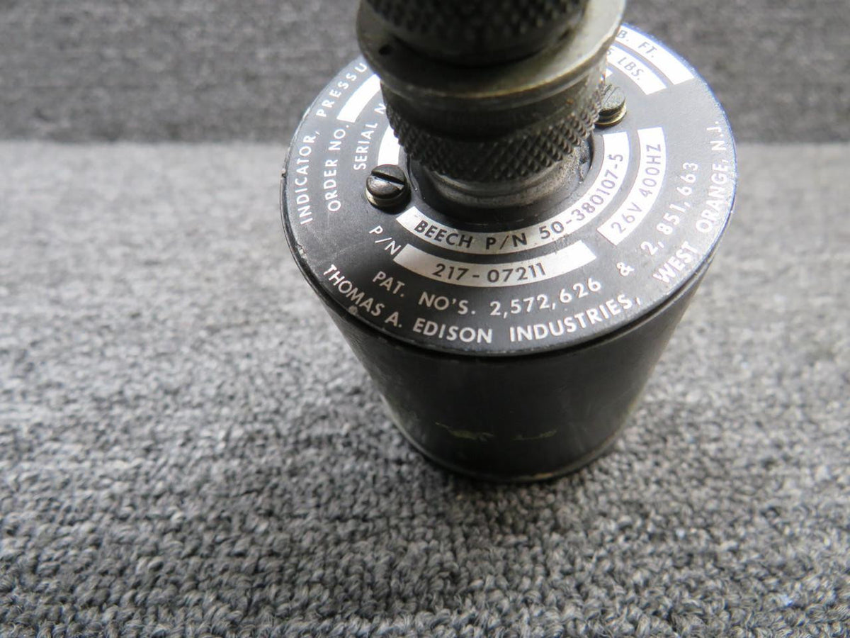 Edison 217-07211 (Alt: 50-380107-5) Edison Torque Pressure Gauge (Faded Indications)