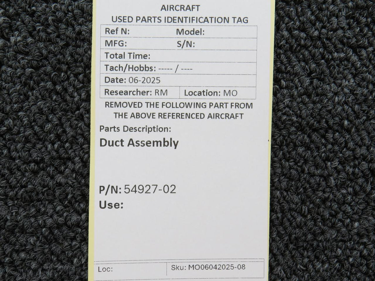 No Brand 54927-02 Duct Assembly