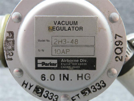 Parker 2H3-48 Parker Vacuum Regulator Valve with Fitting