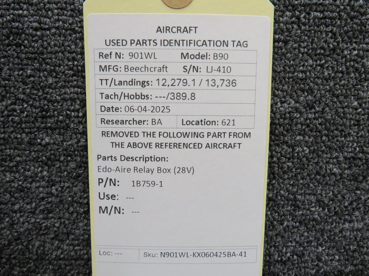 Edo-Aire 1B759-1 Edo-Aire Relay Box (28V)
