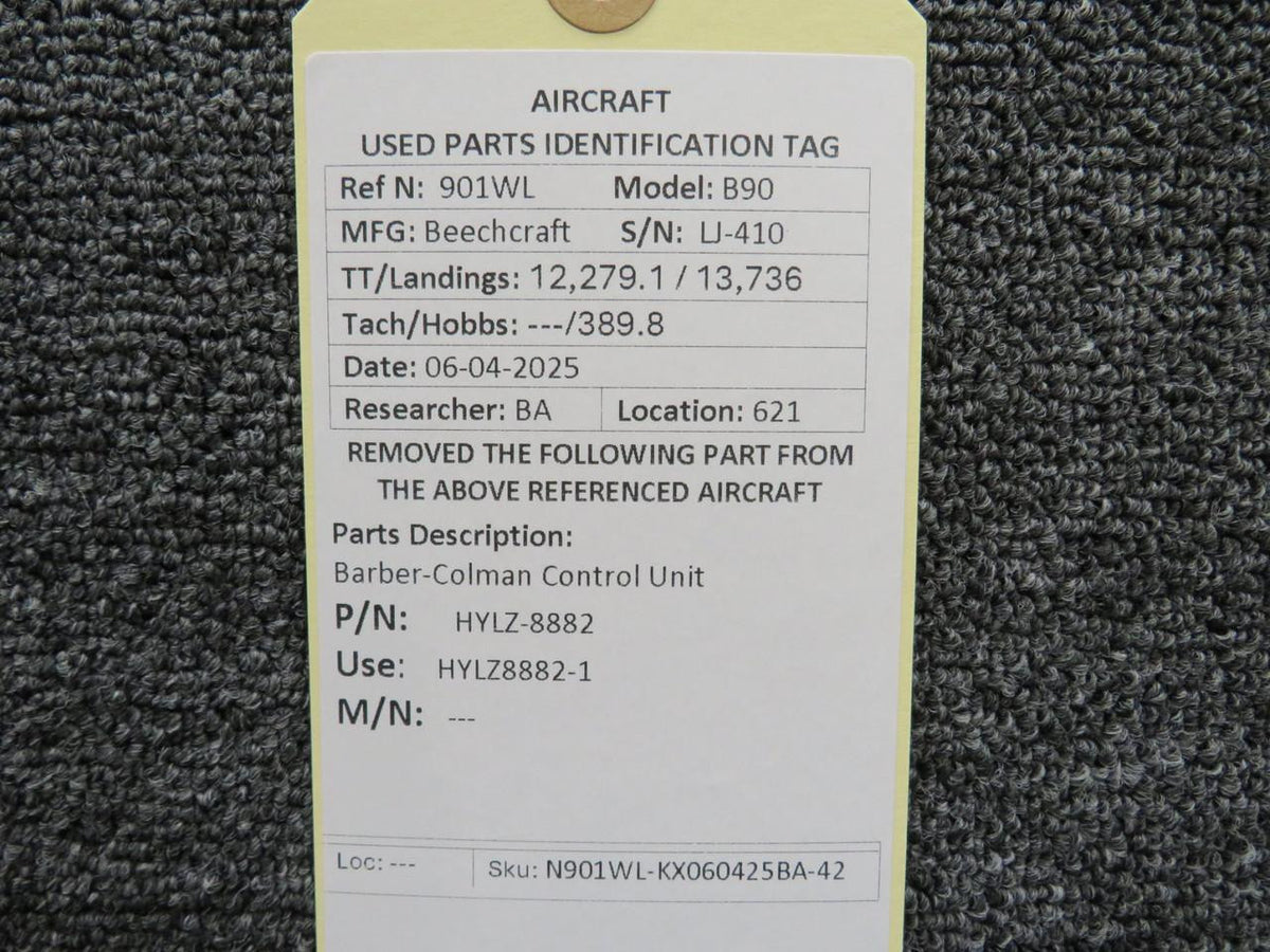 Barber-Colman HYLZ-8882 (Alt: HYLZ8882-1) Barber-Colman Control Unit