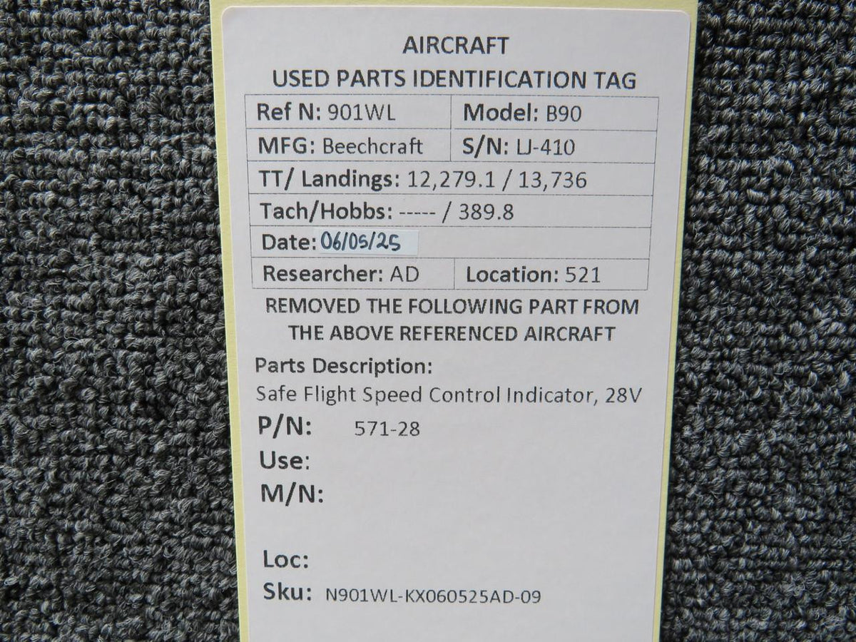 Safe Flight 571-28 Safe Flight Speed Control Indicator 28V