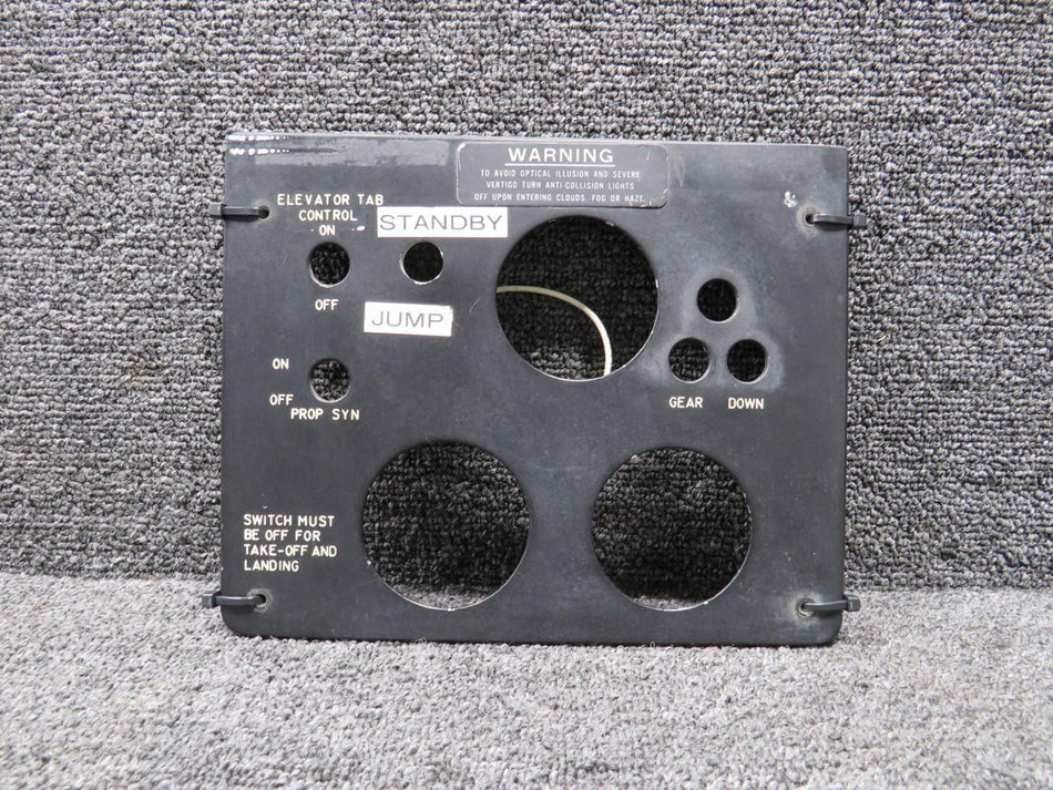 Beechcraft Parts 50-524549-1 Beechcraft King Air B90 Pedestal Upper Fwd Edge Panel, Lighted