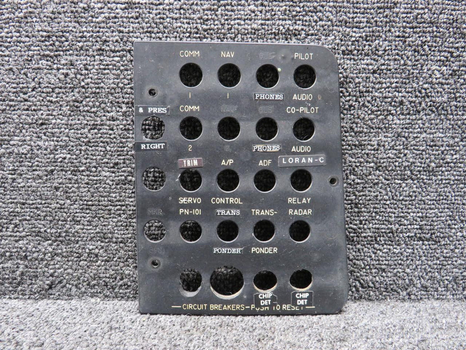 Beechcraft Parts 50-324295-623 Beechcraft King Air B90 Subpanel Outboard Edge Placard RH
