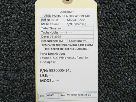 Cessna Aircraft Parts 5520005-145 Cessna C-500 Wing Access Fuselage Panel LH